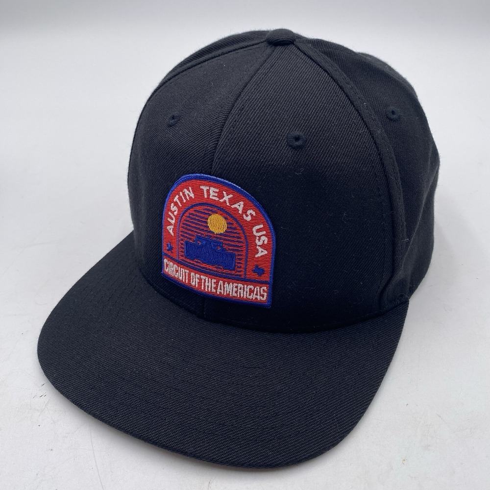 Circuit Of Americas Hat Formula Racing F1 Austin‎ Texas SnapBack Black Flat Bill